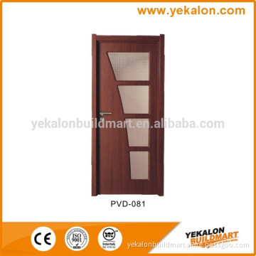 Yekalon Hot Sale MDF door Interior Door Flush series glass high quality MDF door